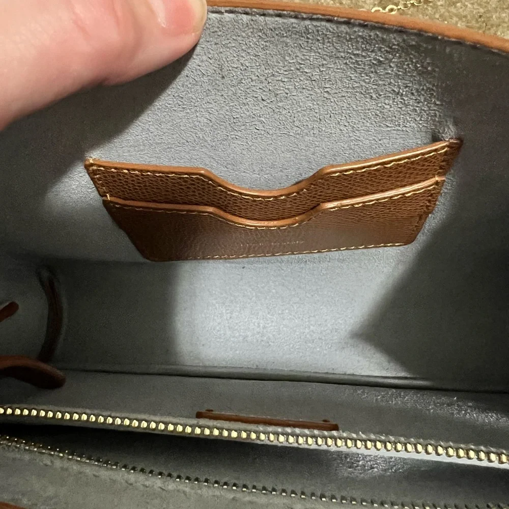 Senreve Aria Belt Bag with Gold Chain Pebbled Leather - Picture 6 of 7